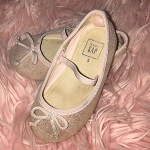 Gap Pink Shimmer Ballerina Flats